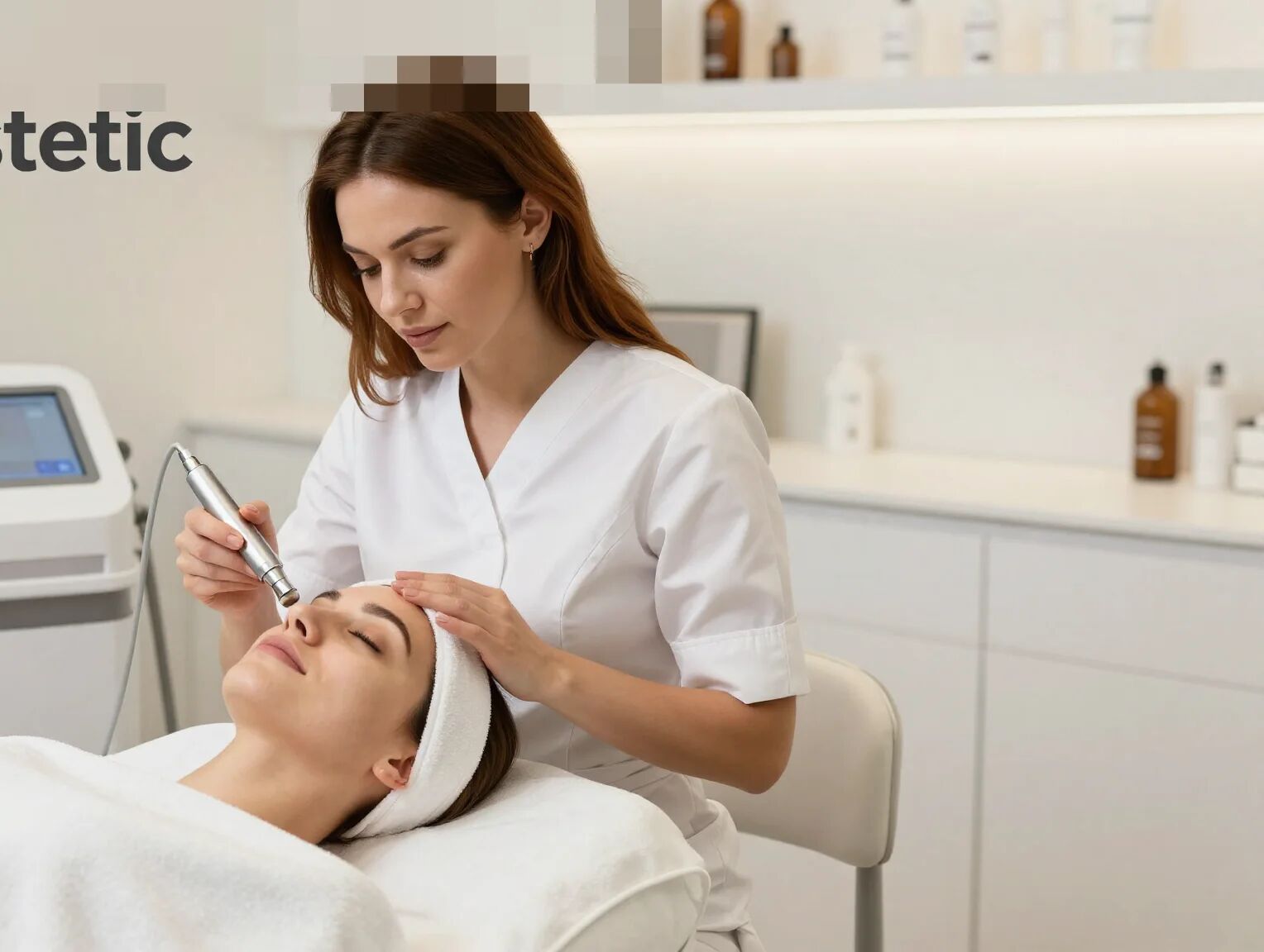 Detaliu îngrijire a pielii în salon beauty Craiova